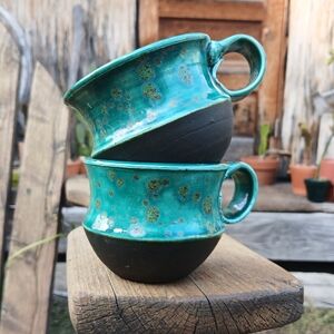 Set Of 2 Studio Pottery Mugs